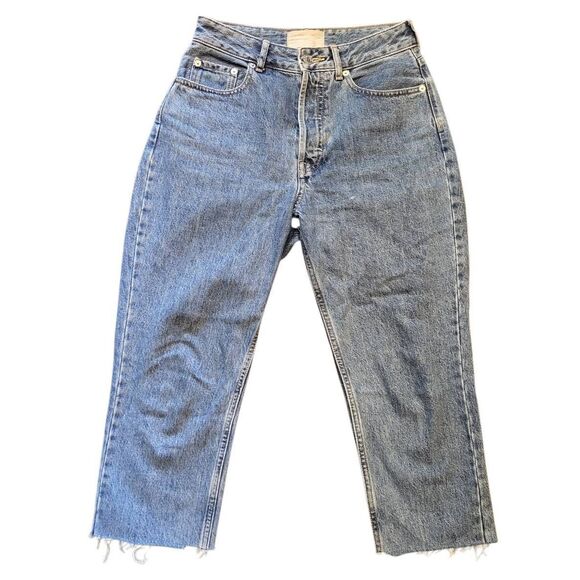 Everlane Jeans Women's 27 Blue The Curvy 90s Cheeky Straight Organic Cotton - Picture 1 of 4